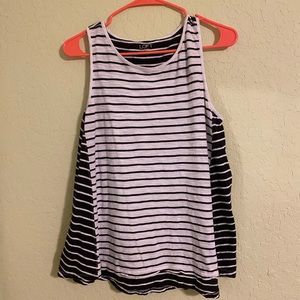 Black and White Striped Loft Tank